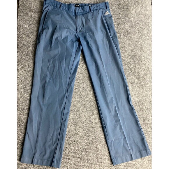 Adidas Golf Pants‎ Mens 34x30 Blue 3 Stripe Climalite Active Casual Sports - Picture 1 of 12